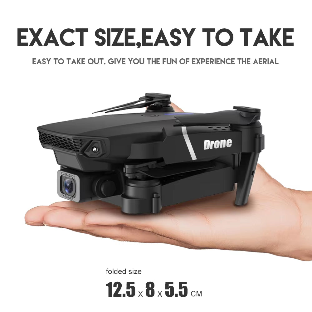 2023 New E88 Pro WIFI FPV Drone Wide Angle HD 4K 1080P Camera Height Hold RC Foldable Quadcopter Dron Helicopter Toys Gift