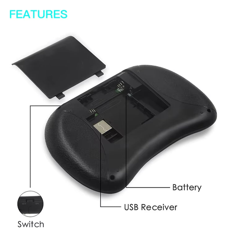 I8 2.4GHz Mini Wireless Keyboard and Air Mouse Remote with Touchpad for Android TV Box, PC, and Smart TV