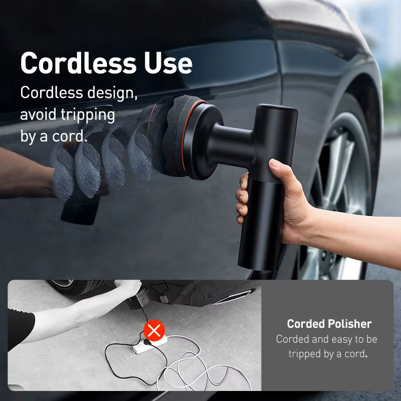 Wireless Electric Car Polisher - Adjustable Speed Cordless Waxing Tool for a Flawless Finish