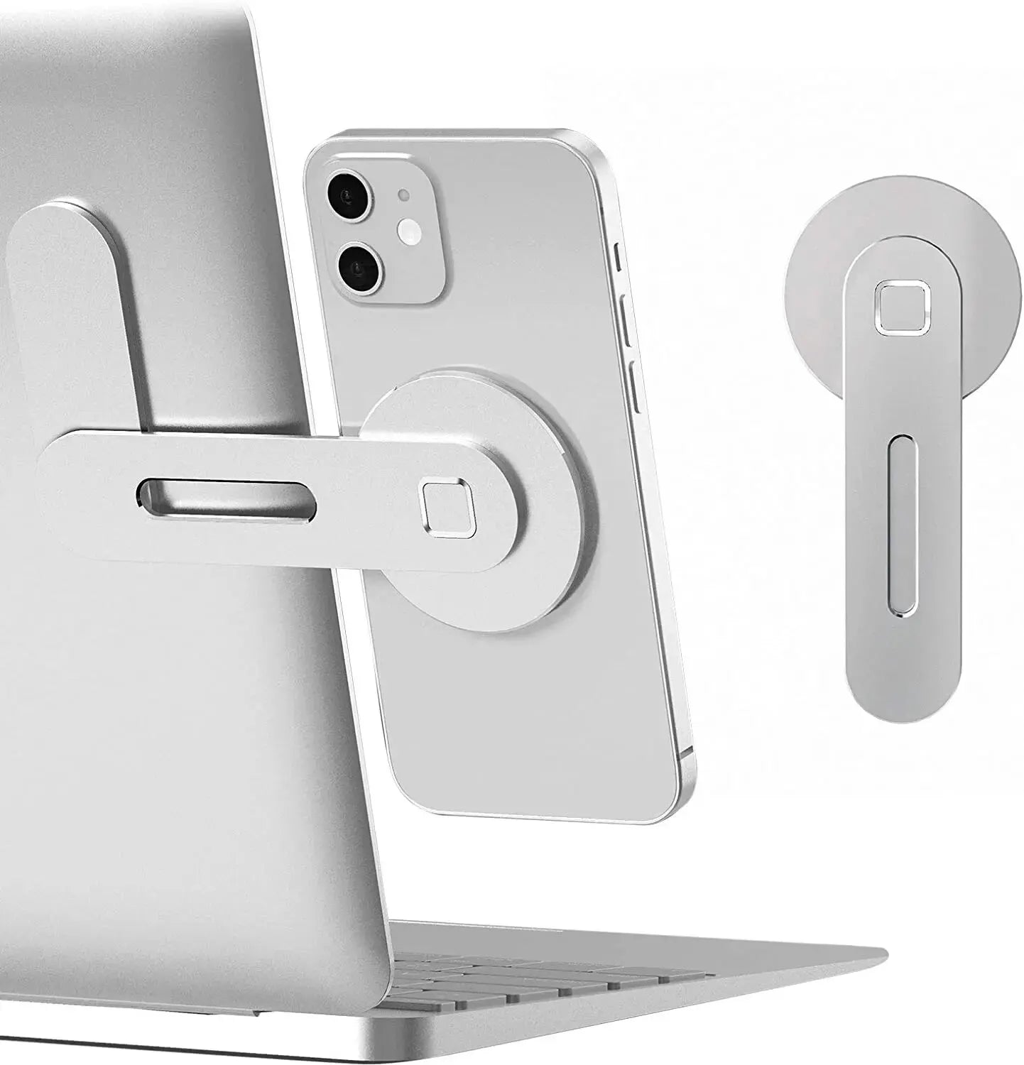 Magnetic Ultrathin Phone and Laptop Stand with Foldable Design and Aluminum Alloy Back Mount