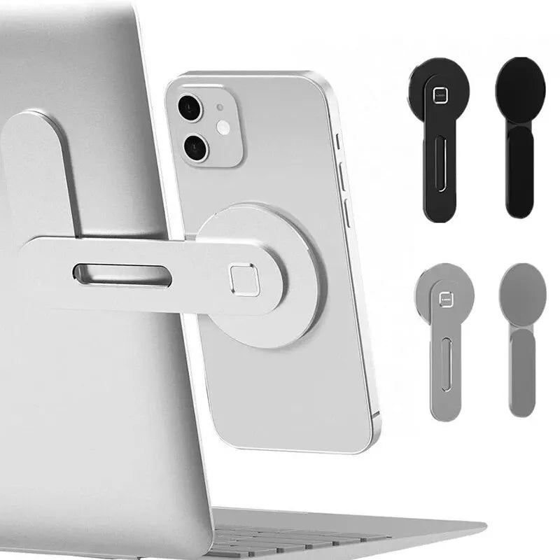 Magnetic Ultrathin Phone and Laptop Stand with Foldable Design and Aluminum Alloy Back Mount