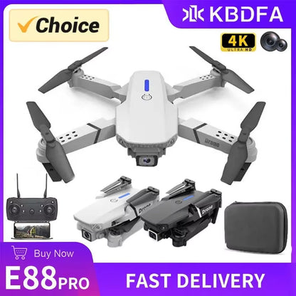 2023 New E88 Pro WIFI FPV Drone Wide Angle HD 4K 1080P Camera Height Hold RC Foldable Quadcopter Dron Helicopter Toys Gift