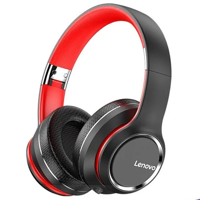 Lenovo HD200 Wireless Bluetooth Over-Ear Headphones with Noise Cancellation - HIFI Stereo Gaming Headset, Foldable Design