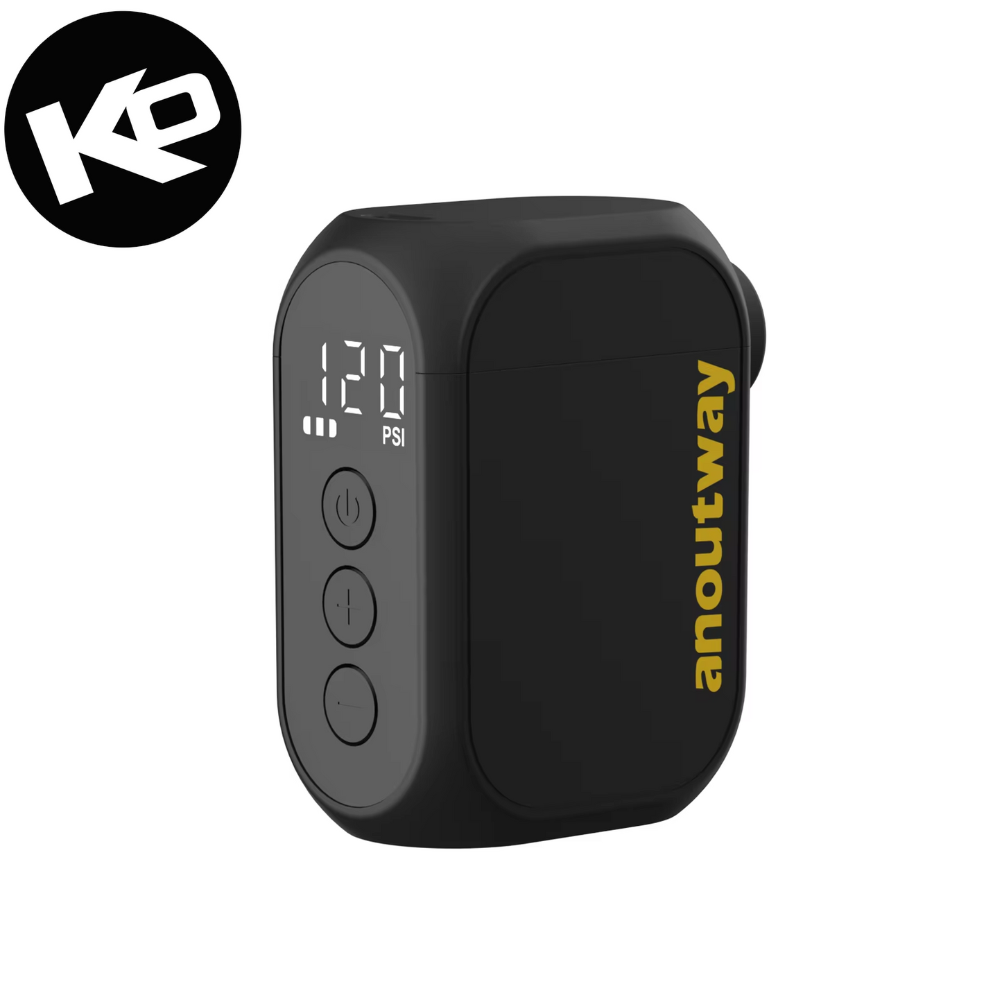 Anoutway AT1 Pro Mini Electric Pump for Bike Cordless Tire Inflator with Screen 25 Mins Fast Charging 120PSI Max 450Mah Battery