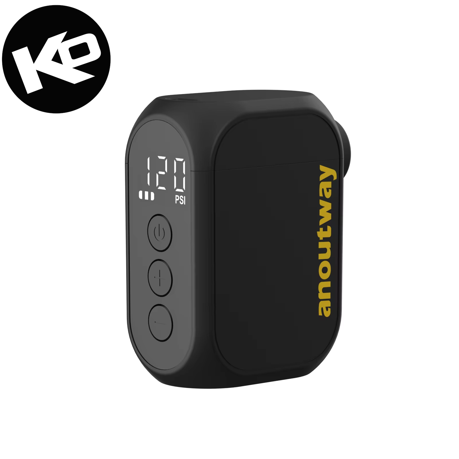 Anoutway AT1 Pro Mini Electric Pump for Bike Cordless Tire Inflator with Screen 25 Mins Fast Charging 120PSI Max 450Mah Battery