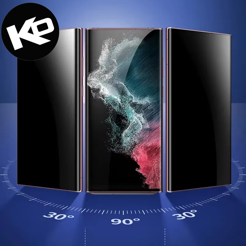 Matte Ceramic Privacy Screen Protector - 3 Pack for Galaxy S21, S20, S22, S23, S24 Ultra, Note 20, Note 10, S8, S9, S10 Plus - Anti-Spy Film