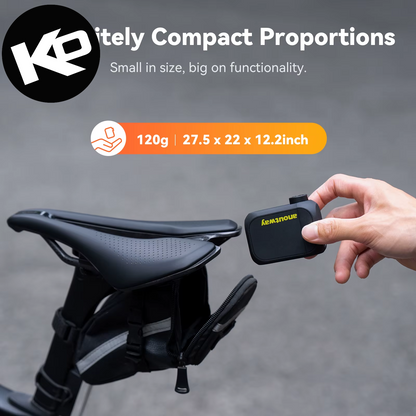 Anoutway AT1 Pro Mini Electric Pump for Bike Cordless Tire Inflator with Screen 25 Mins Fast Charging 120PSI Max 450Mah Battery